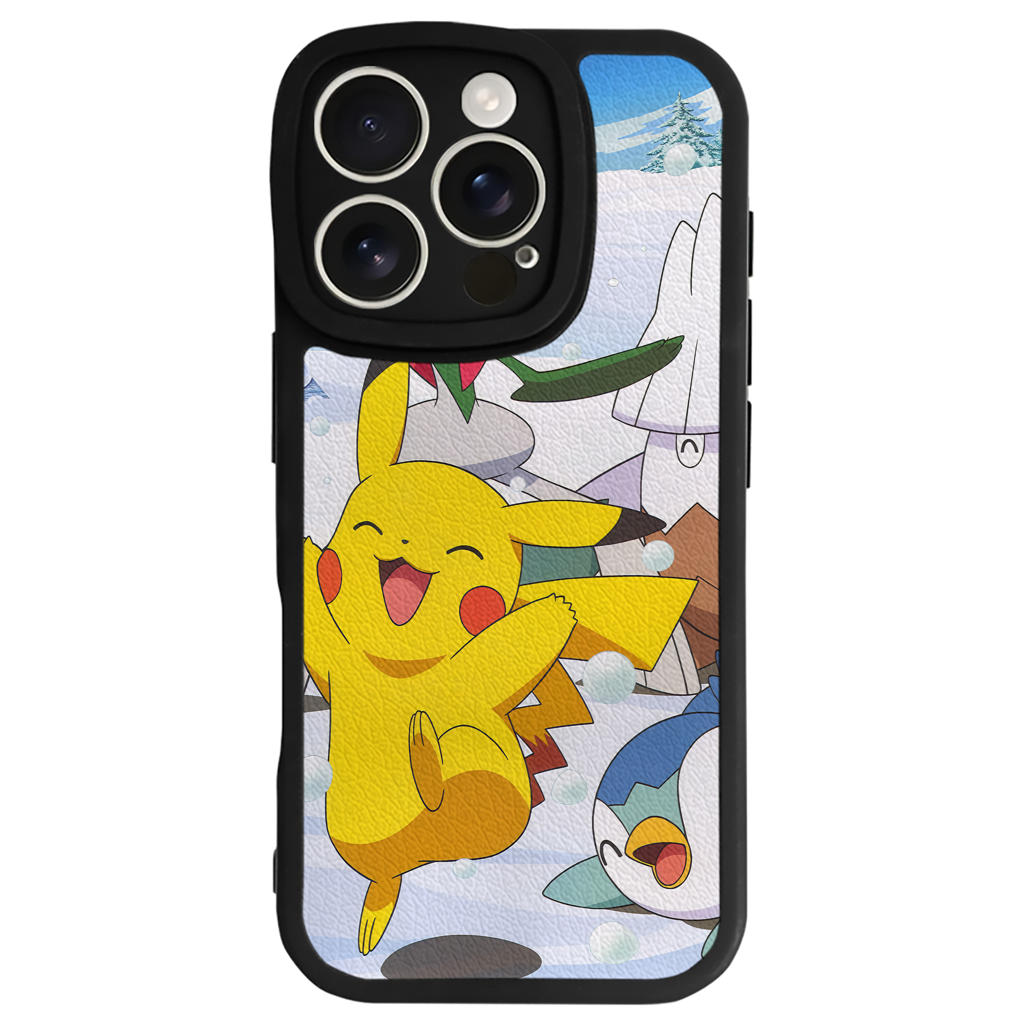 （画像用） ポケットモンスター Pokémon 【iPhone 16シリーズ対応】シリコンスマホケース（レザー調） 材質：シリコン